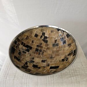 Mosaic Decorative Bowl with Mother of Pearl or capiz shells